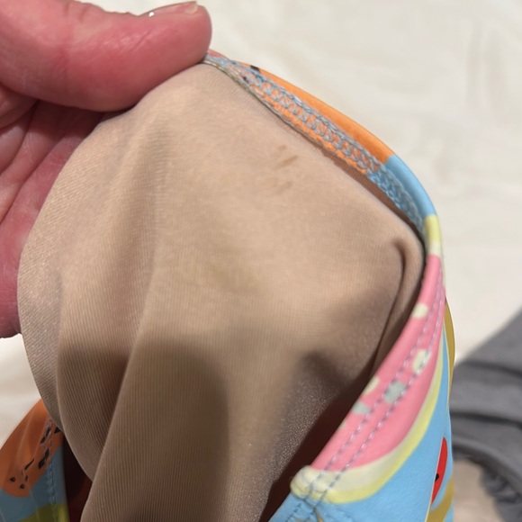 Kortni Jeane Fruit Print and Gray Swim Shorts - Picture 2 of 4